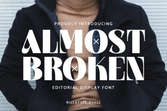 Almost Broken: A Bold Display Font for Modern Editorial Design
