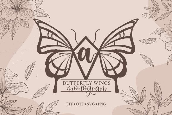 Butterfly Wings Monogram: The Premium Display Font for Scroll-Stopping Branding