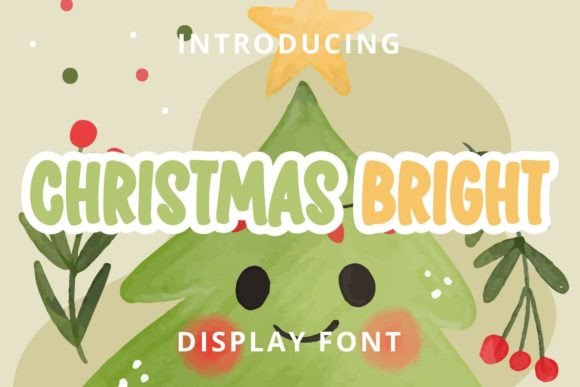 Christmas Bright Font for Festive Handmade Creations
