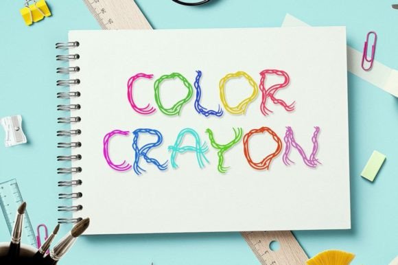 Color Crayon Font for Eye-Catching Design