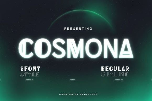 Cosmona: A Bold Display Font for Creative Makers