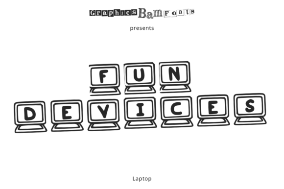 Fun Devices Laptop: The Perfect Display Font for Crafters