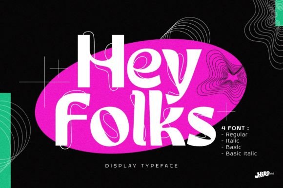 Hey Folks: The Retro Display Font for Scroll-Stopping Campaigns