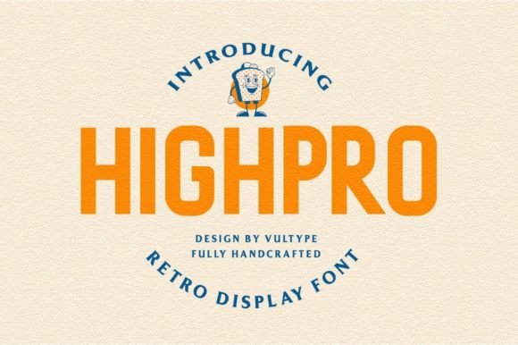 Highpro: A Vintage Condensed Display Font for Bold Campaigns