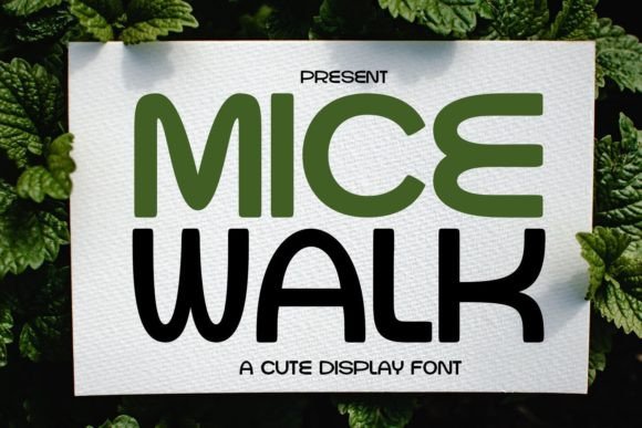 Micewalk: A Display Font for Playful Typography