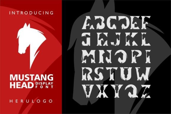 Mustang Head: A Playful Display Font for Bold Branding