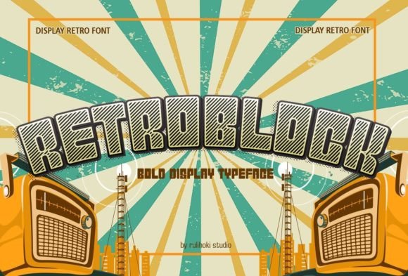 Retroblock: The Bold Display Font for Strong Brand Identity