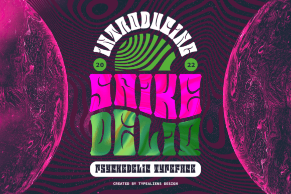Saike Deliq: The Psychedelic Display Font for Handmade Creators